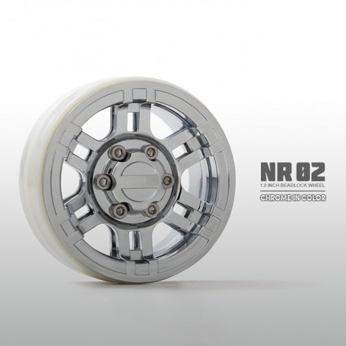 Gmade 1.9 NR02 beadlock wheels (Chrome) (2)wish  Part Number GM70265