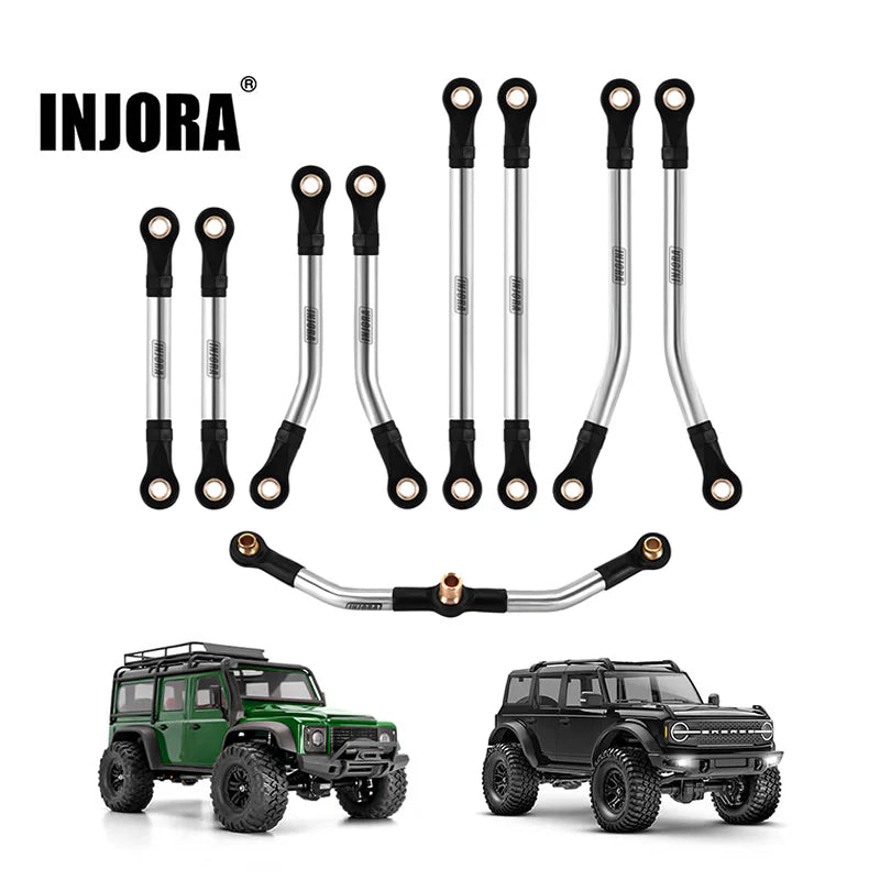 INJORA Stainless Steel High Clearance Links Set for 1/18 TRX4M Defender Bronco