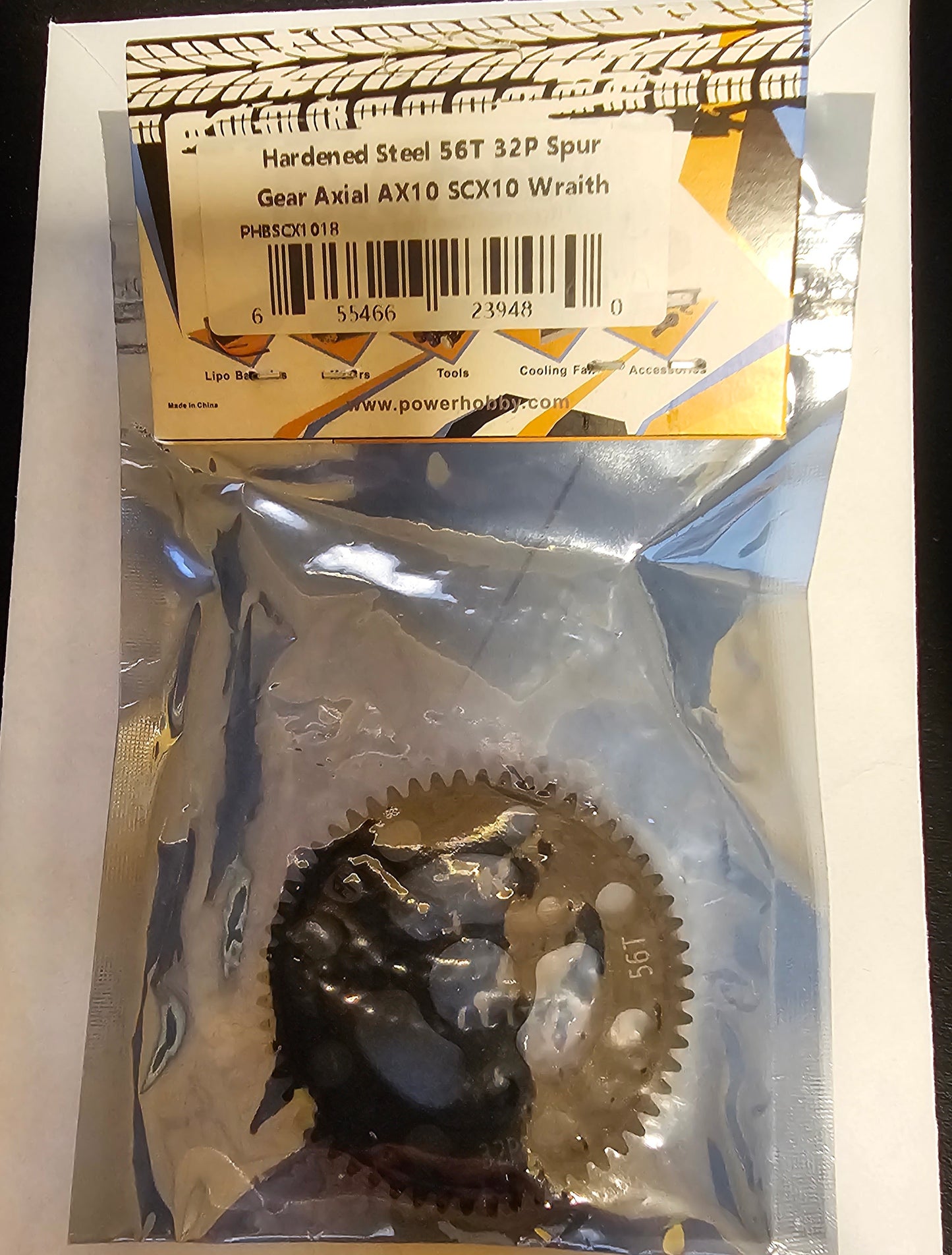 Power Hobby: Hardened Steel 56T 32P Spur Gear, for Axial AX10 / SCX10 / Wraith