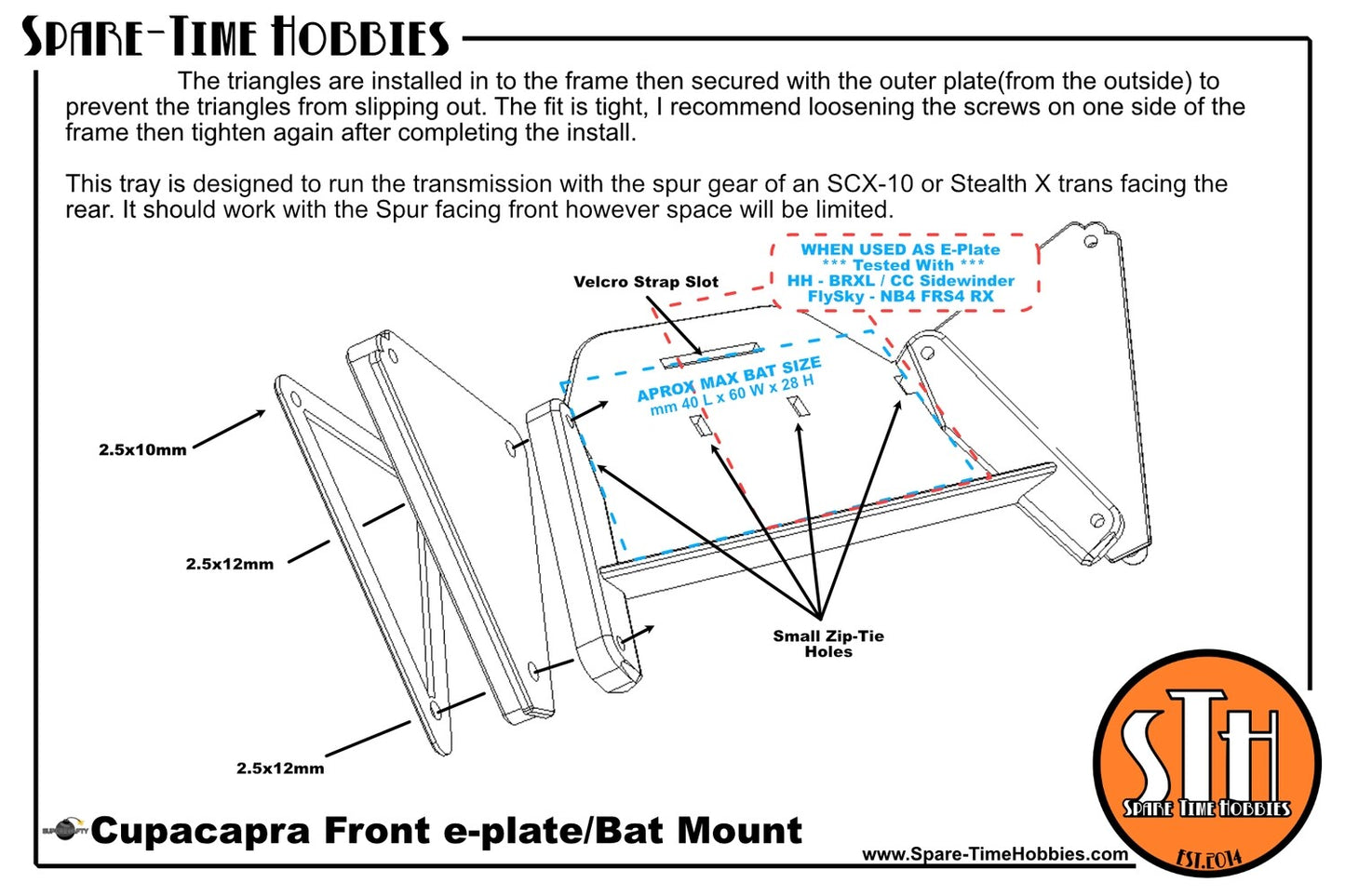 Super Shafty: ChupaCapra Front E-Plate/Bat Tray