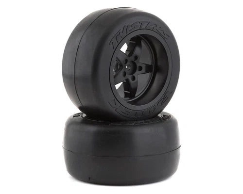 Exotek EXO2103 TWISTER DRAG BELTED REAR TIRES+WHEELS (2103)