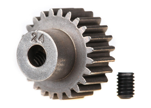 24T - Traxxas 2424 Gear, 24-T pinion (48-p) (fits 3mm shaft)/ set screw