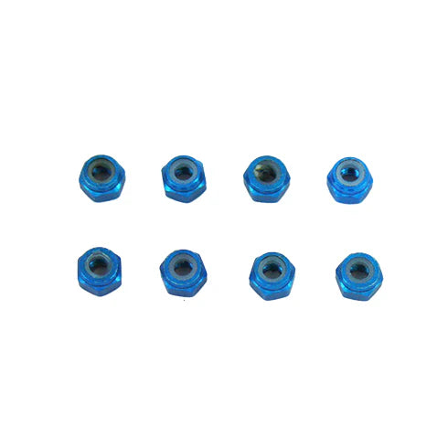 Redcat Racing Aluminum Nylon Locknut (6pcs) (M3) (blue) 02191B Redcat