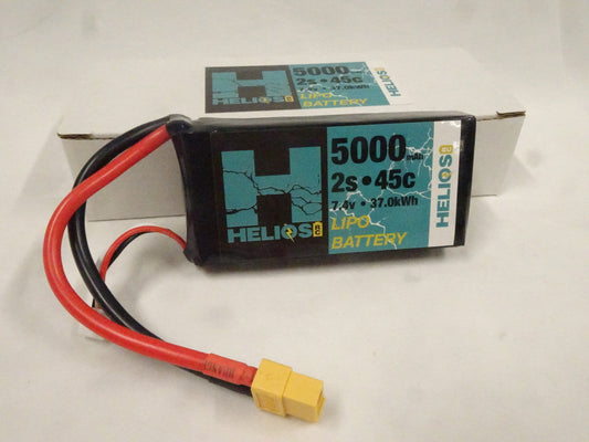 one2s 5000mah Lipo Battery in front of its package 