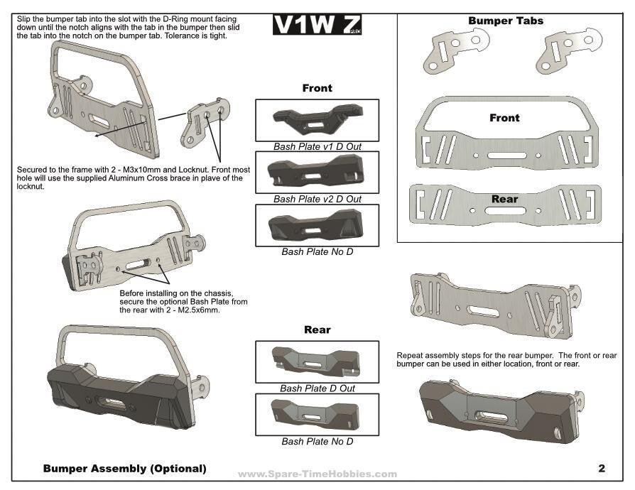 V1W Z-Pro/M2(70mm) (Bash Plate, for Bumper)