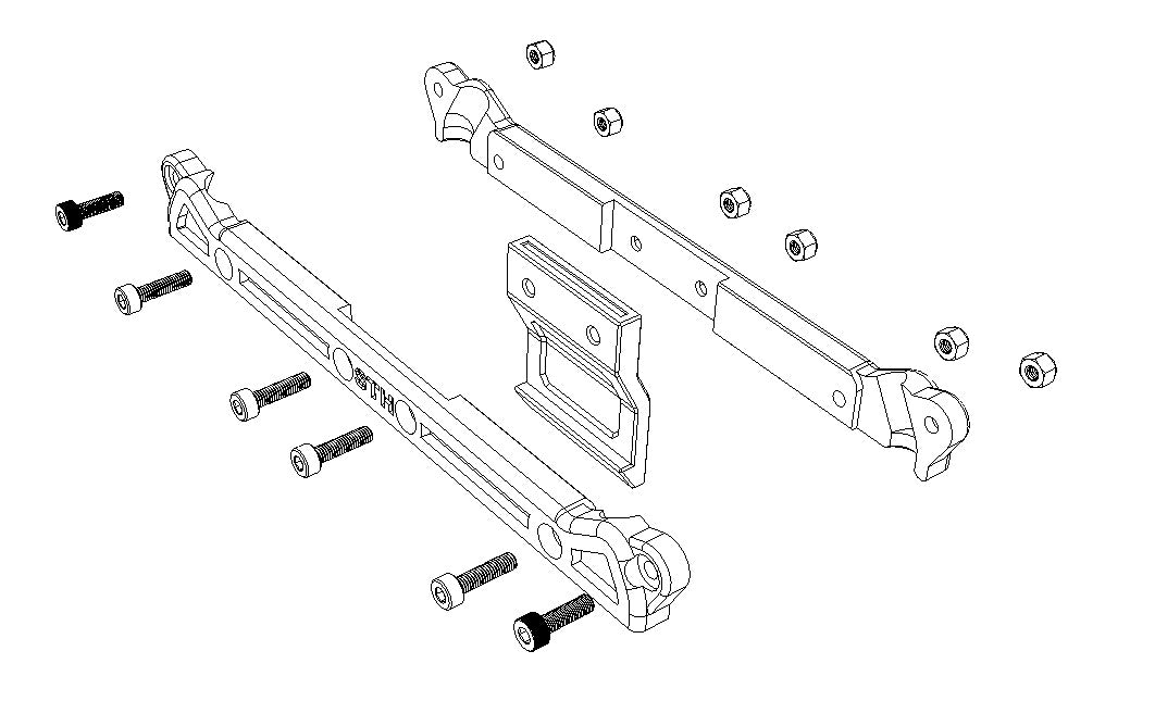 SCX6: Honcho Front Snap Clipless Incognito Body Mount - No body Pins