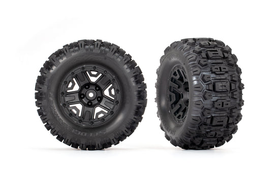 2.8" Black 5-Spoke Wheels & Sledgehammer Tires (2) Part Number: 3778