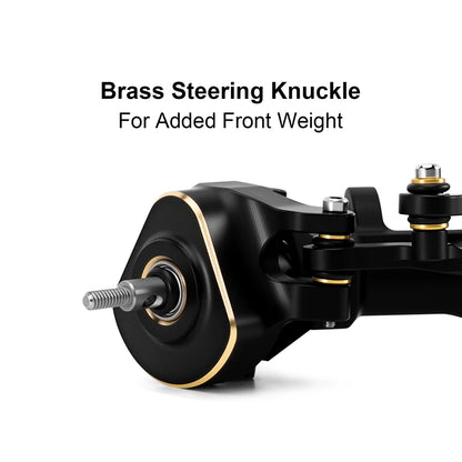 INJORA +4mm Nylon Planet Axles with Double Joint Shafts & Brass Steering Knuckles for 1/24 Axial SCX24