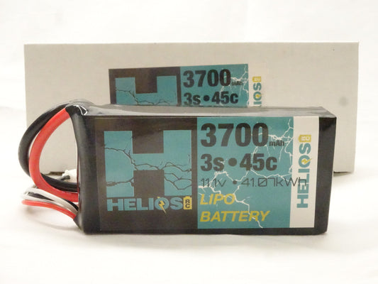 3s 3700mah Lipo Battery in front of its packaging 