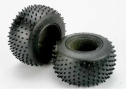TRAXXAS 4790R Tires, Pro-Trax spiked 2.2 soft-compound rear (2) / foam inserts (2)