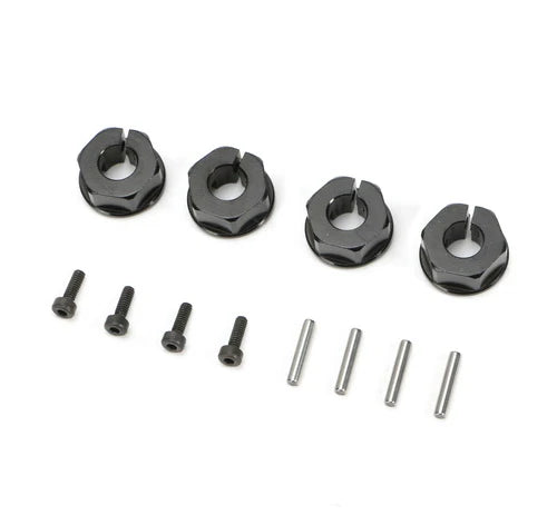 Redcat Racing 510174BK Clamp Type Wheel Hexes, 12mm (4) (Black) 510174BK Redcat