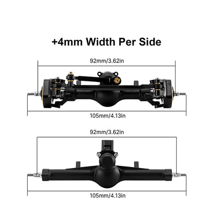 INJORA +4mm Nylon Planet Axles with Double Joint Shafts & Brass Steering Knuckles for 1/24 Axial SCX24
