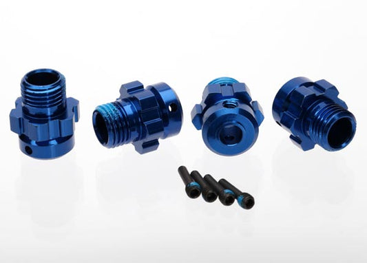 17 mm Blue Aluminum Splined Wheel Hubs & Nuts (4) Part Number:  6469