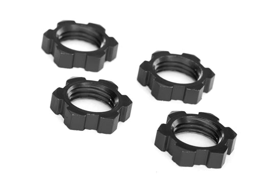 Serrated 17 mm Black Aluminum Splined Wheel Nuts (4) Part Number:  7758A
