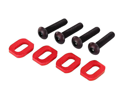 Red Aluminum Motor Mount Washers (4) Part Number:  7759R