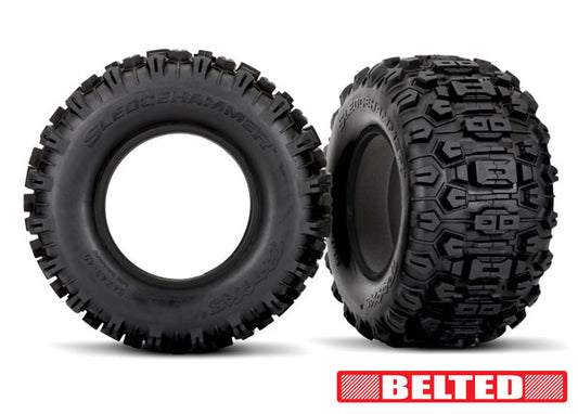 Tires, Sledgehammer® (belted, dual profile (4.3" outer, 5.7" inner)) (left/right) foam inserts (2)