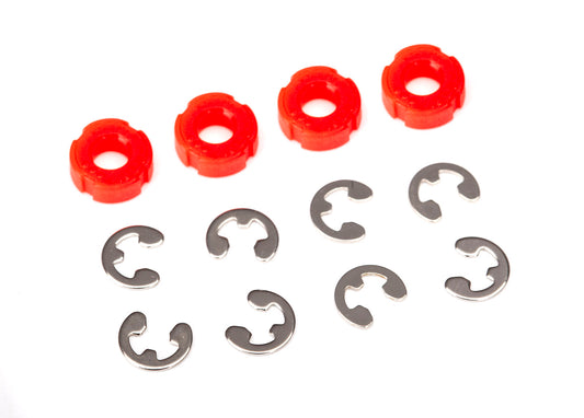 Red GTS Shock Pistons (4) with E-Clips Part Number:  8261
