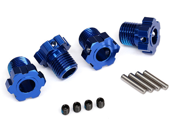 17 mm Blue Aluminum Splined Wheel Hubs (4) Part Number:  8654