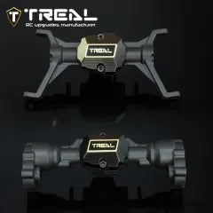 TREAL Brass Diff Cover Heavy Weight 13g/pc Front and Rear Axle Differential Covers (2P) for Redcat Racing 1/18 Ascent 18