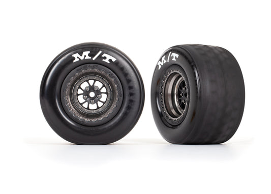 Weld Satin Black Chrome Rear Wheels & MT Tires (2) Part Number:  9475A