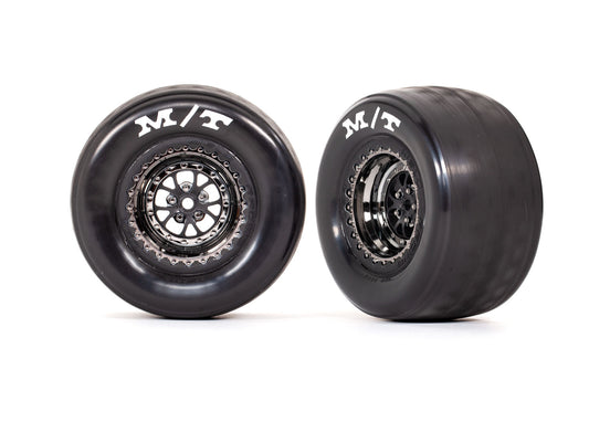 Weld Black Chrome Rear Wheels & MT Tires (2) Part Number:  9475X