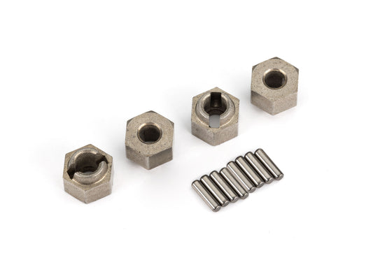 7 mm Steel Wheel Hubs (4) with Axle Pins 9750A