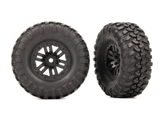 1.0" Black Wheels with Canyon Trail Tires (2)