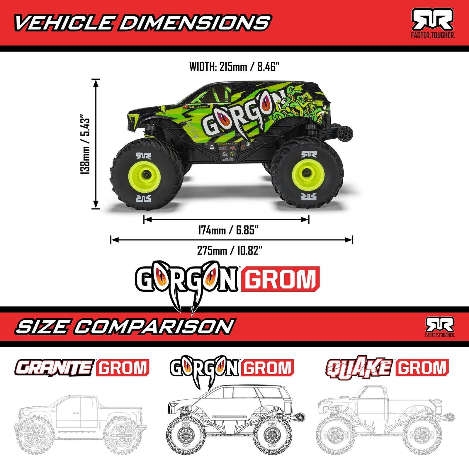 1/16 ARRMA GORGON GROM (Battery & Charger Included) Arrma