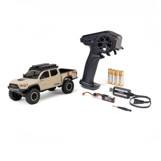 1/30 SCX30 Toyota Tacoma TRD Pro Overland Edition 4X4 RTR Brushed Rock Crawler (Battery & Charger Included), Tan RC Addict