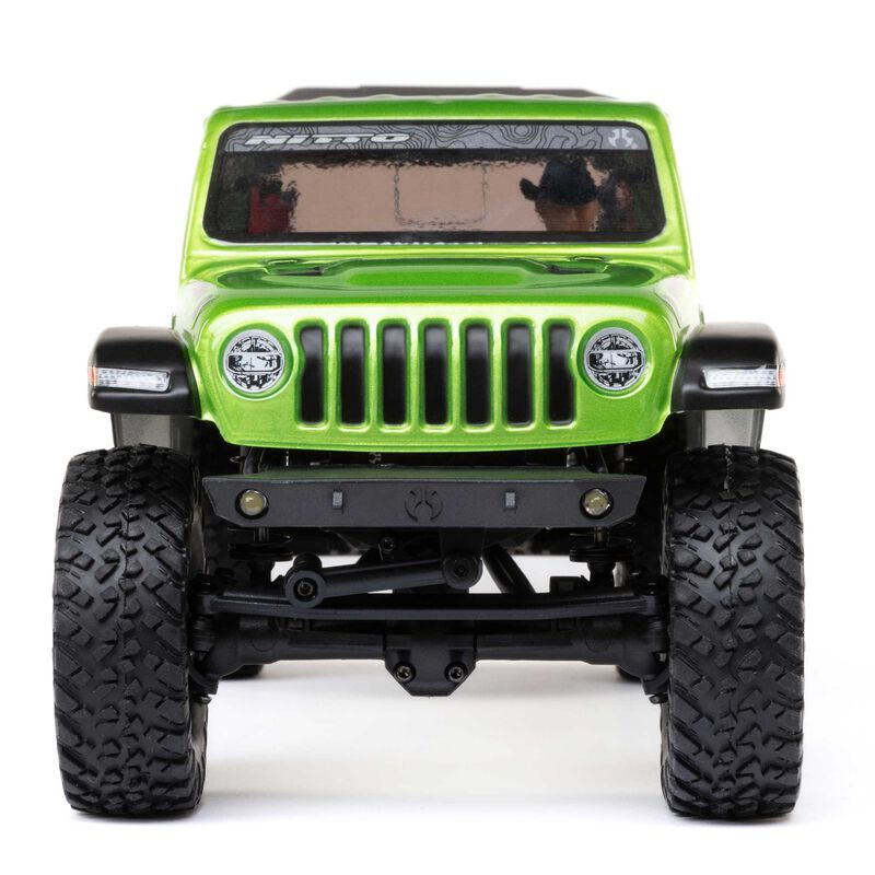 1/24 SCX24 Jeep JT Gladiator 4X4 RTR Brushed Rock Crawler (Battery & Charger Included), Green Axial Racing