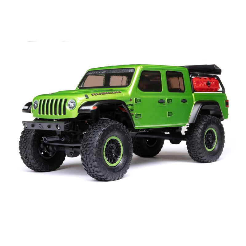 1/24 SCX24 Jeep JT Gladiator 4X4 RTR Brushed Rock Crawler (Battery & Charger Included), Green Axial Racing