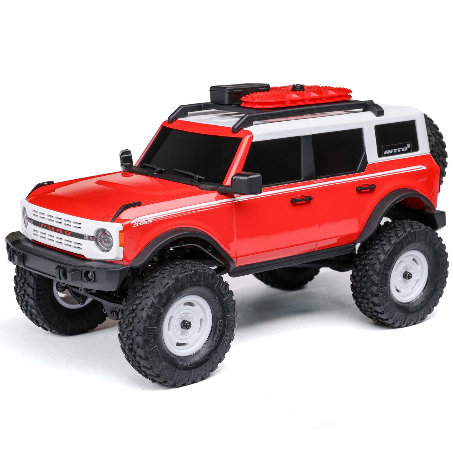 1/24 SCX24 Ford Bronco Heritage Edition 4X4 RTR Brushed Rock Crawler (Battery & Charger Included), Red