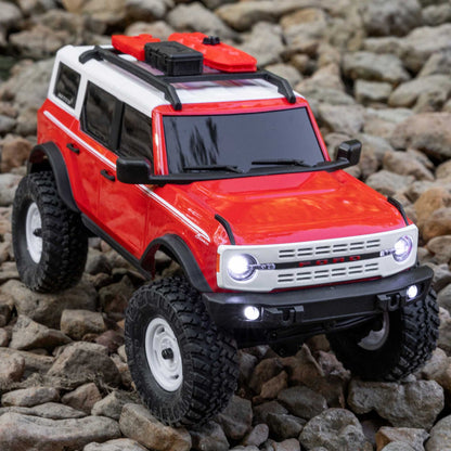 1/24 SCX24 Ford Bronco Heritage Edition 4X4 RTR Brushed Rock Crawler (Battery & Charger Included), Red