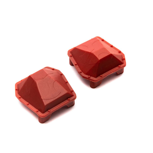 SCX6: AR90 DIFF COVER AXLE HOUSING RED (2)