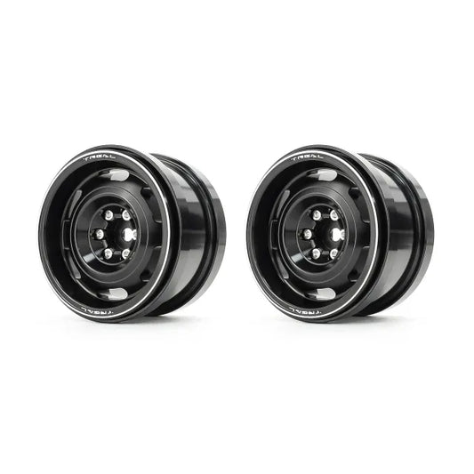 Treal Aluminium 2.2 Beadlock Wheels Rims(2)pcs Vintage Wheel Fit RC Crawler Mud Truck 2.2 Tires -Type B