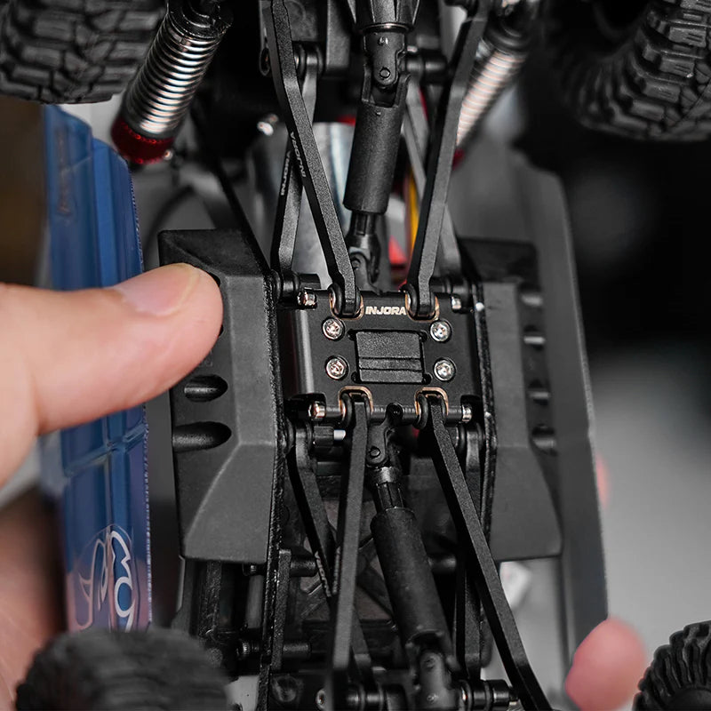 INJORA Black Brass Skid Plate for 1/32 Redcat Ascent-32