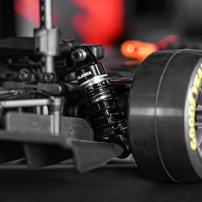INJORA 45mm Oil Shocks with Progressive Rate Springs for 1/12 Losi Nascar