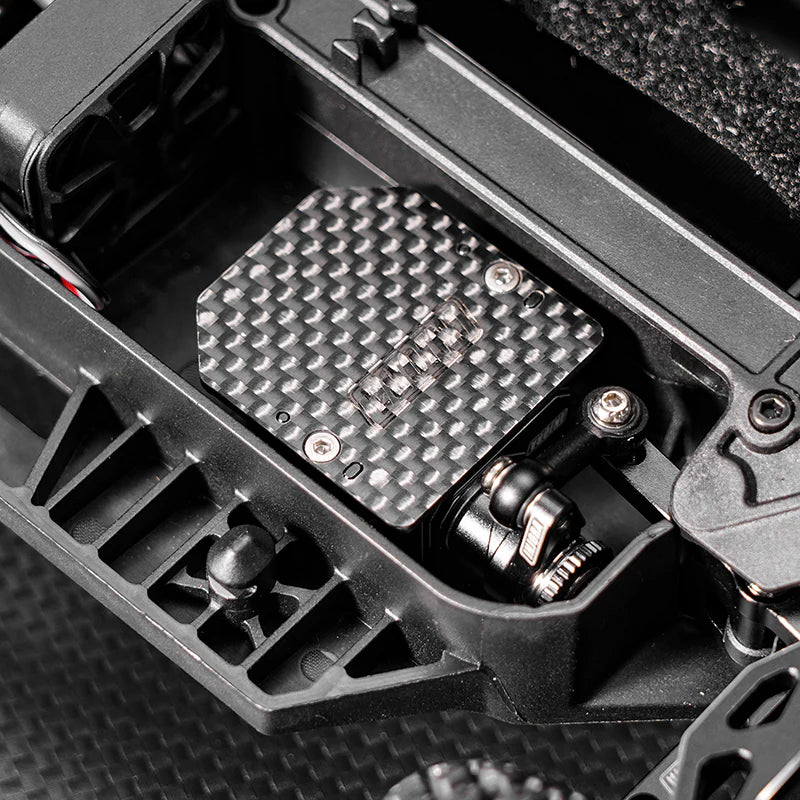 INJORA Carbon Fiber & Aluminum Servo Mount for 1/16 Arrma Mojave Grom 1/12 Losi Nascar