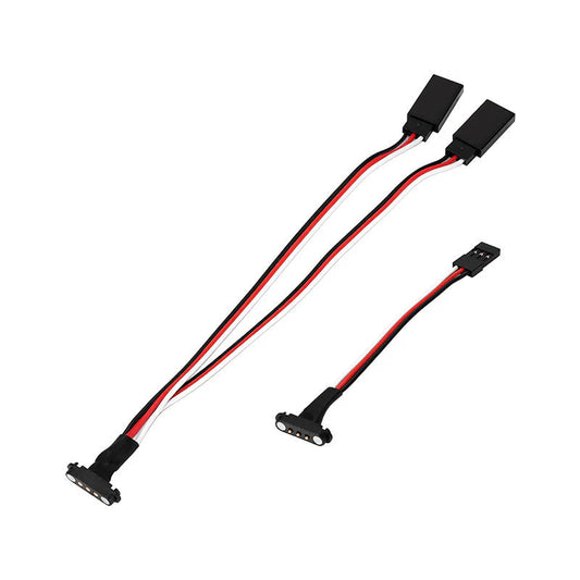 INJORA Magnetic Snap-on JR 1-to-2 Y Cable for RC Models INJORA