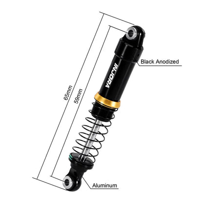 INJORA LS 59mm Aluminum Oil Shocks for 1/18 Redcat Ascent-18 HPI Venture18 INJORA