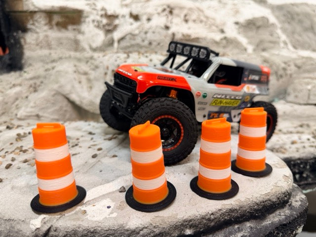 Road Constructions Barrels 1/18th Scale (4) LFD Designs