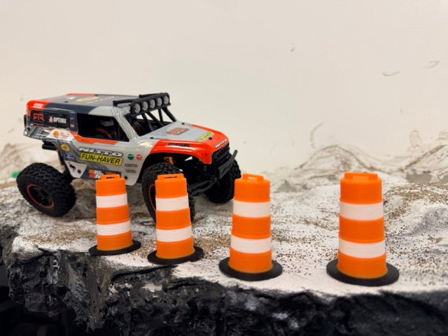 Road Constructions Barrels 1/18th Scale (4) LFD Designs