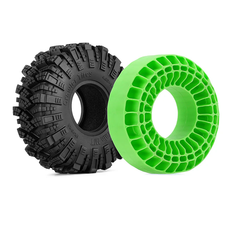 INJORA 4pcs Silicone Rubber Inserts for 118-122mm(4.75" OD) 1.9" Tires