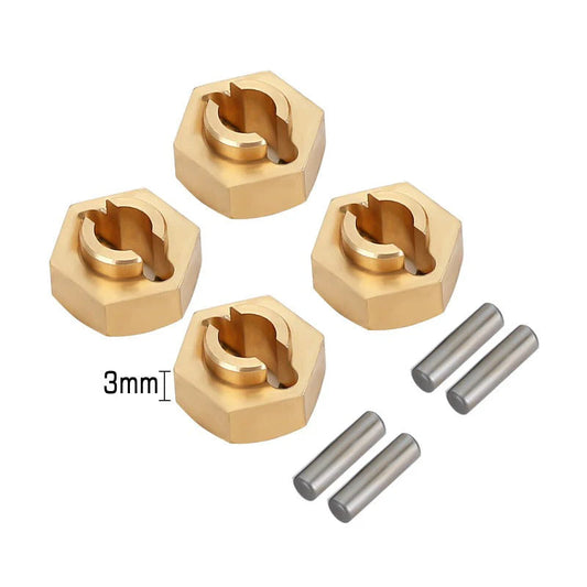 INJORA 7mm Brass Wheel Hex Hub Extenders for Axial SCX24 AX24 INJORA