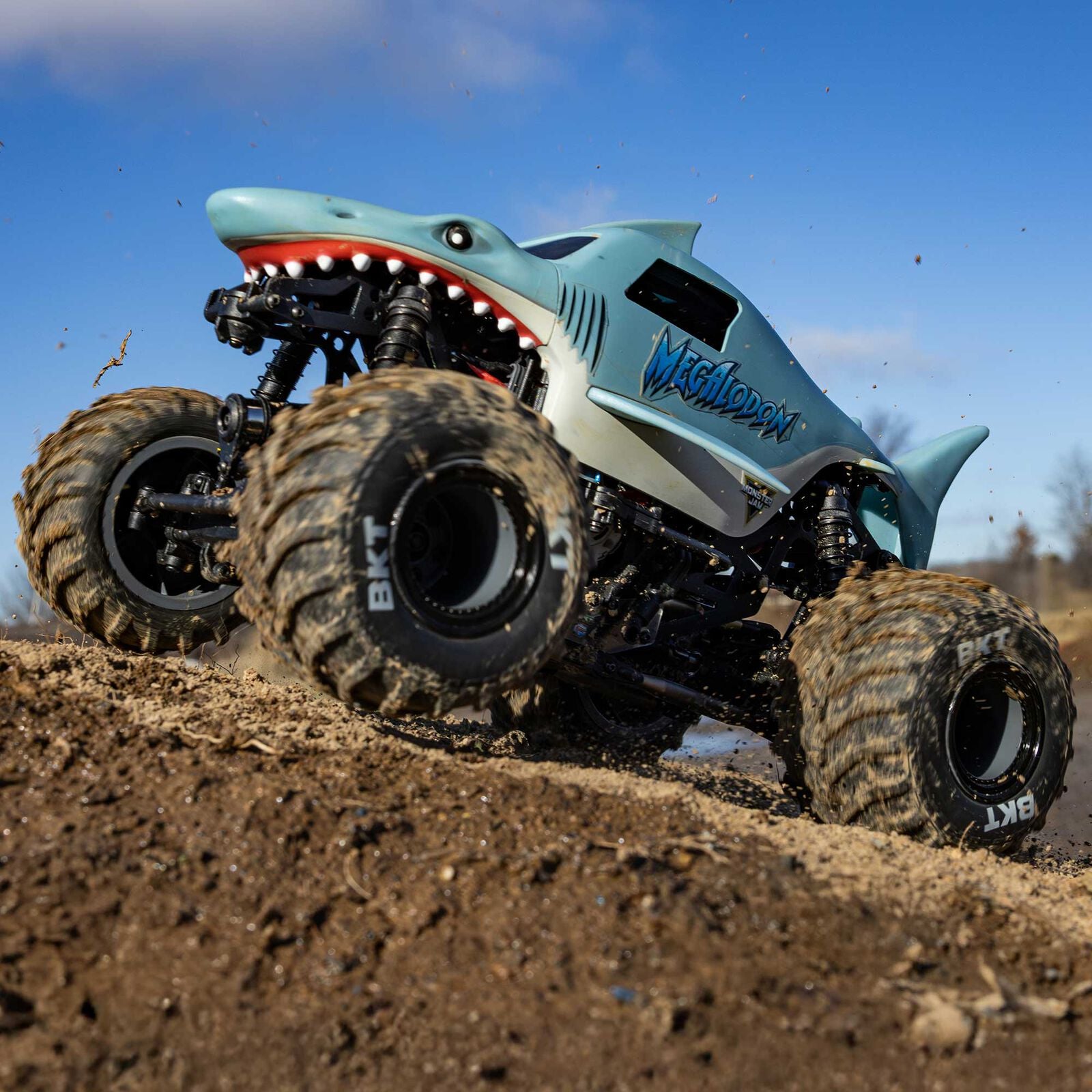 Mini Lmt Racing 1/18 Mini LMT Megalodon 2S 4X4 RTR Brushed Monster Truck (Battery & Ch ...