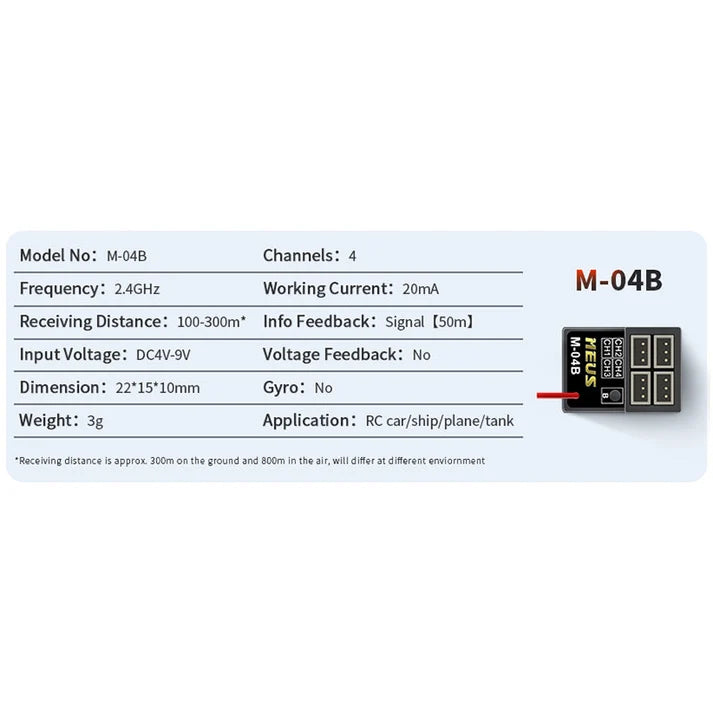 MEUS Racing ME-8B RC Transmitter 8CH 2.4GHz & M-08A Receiver MEUS Racing