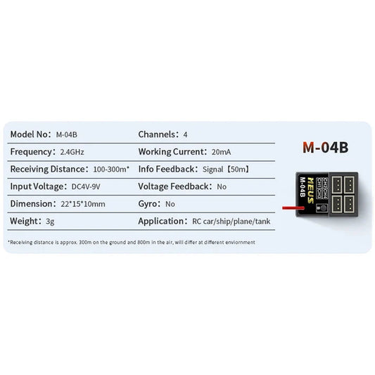 MEUS Racing ME-8B RC Transmitter 8CH 2.4GHz & M-08A Receiver MEUS Racing