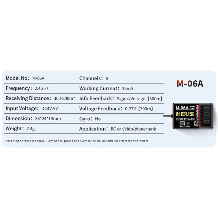 MEUS Racing ME-8B RC Transmitter 8CH 2.4GHz & M-08A Receiver MEUS Racing