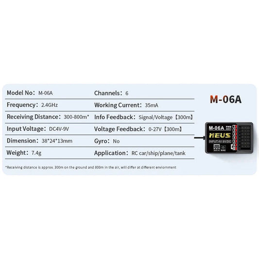 MEUS Racing ME-8B RC Transmitter 8CH 2.4GHz & M-08A Receiver MEUS Racing