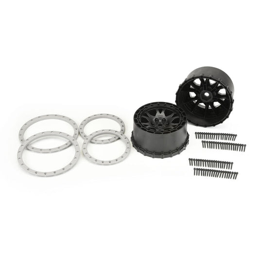 1/5 Impulse Pro-Loc Front/Rear 24mm X-MAXX Wheels (2) Black/Gray Item No.PRO276303